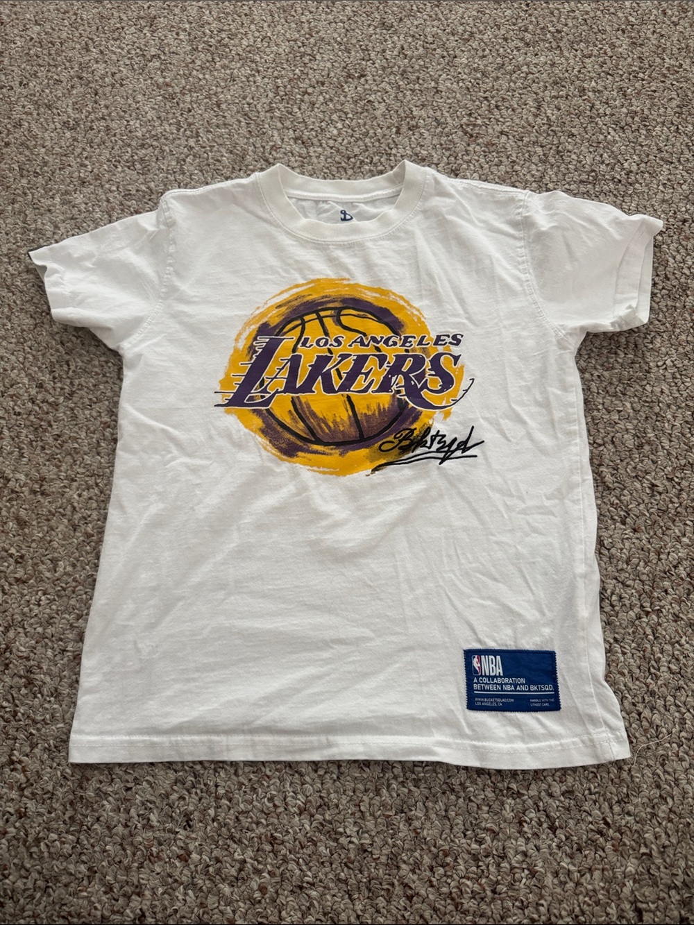 Los Angeles Lakers White Kids Graphic T-Shirt